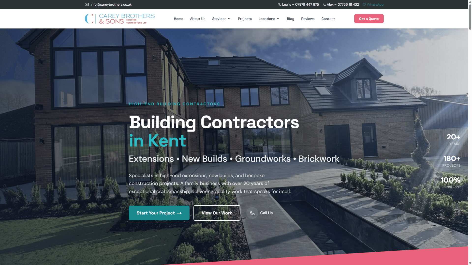 Carey Brothers tablet view built by Boostkit