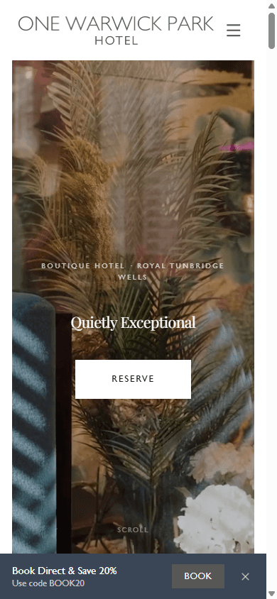 One Warwick Park mobile view built by Boostkit