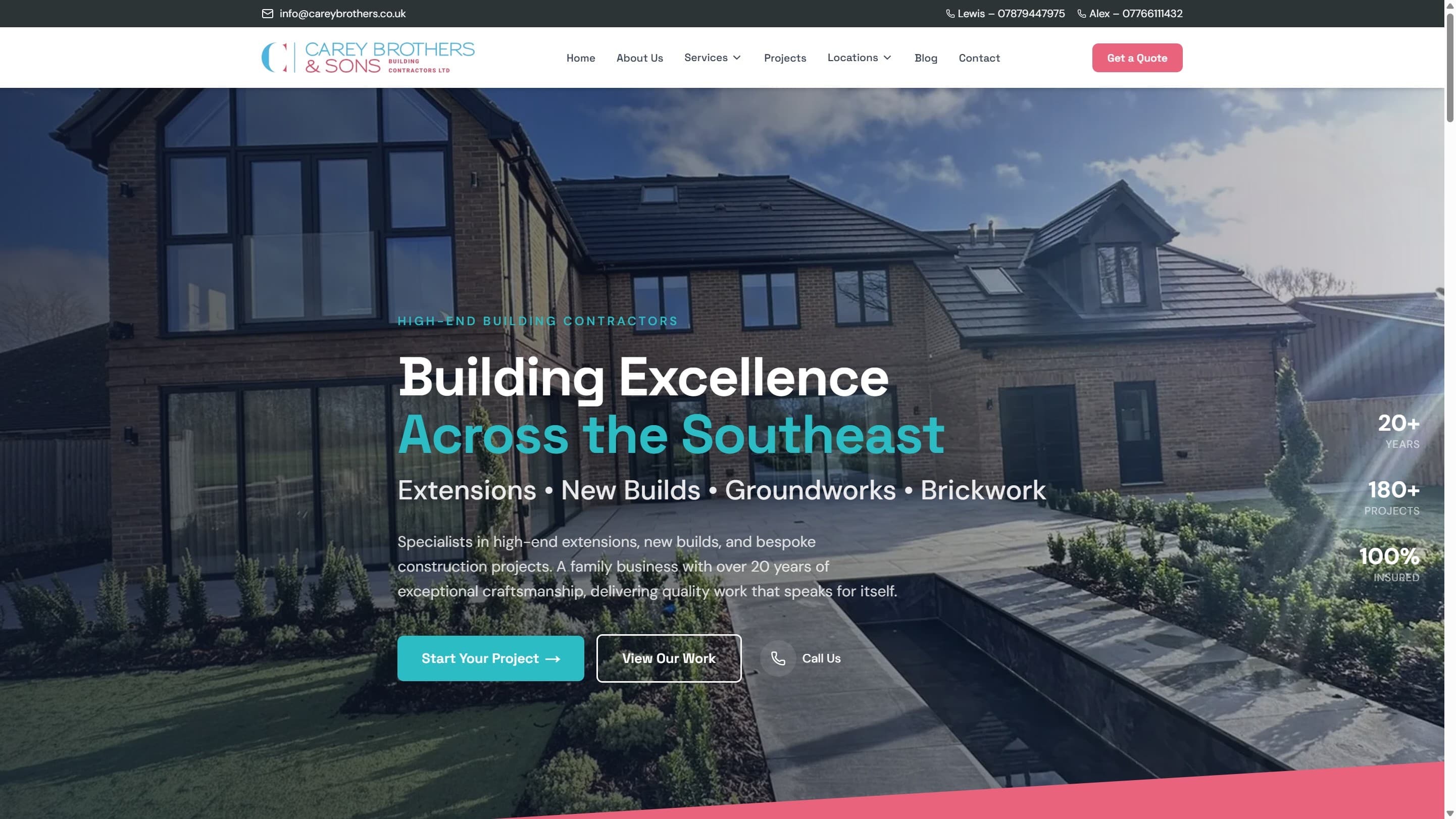 Carey Brothers & Sons website designed by Boostkit