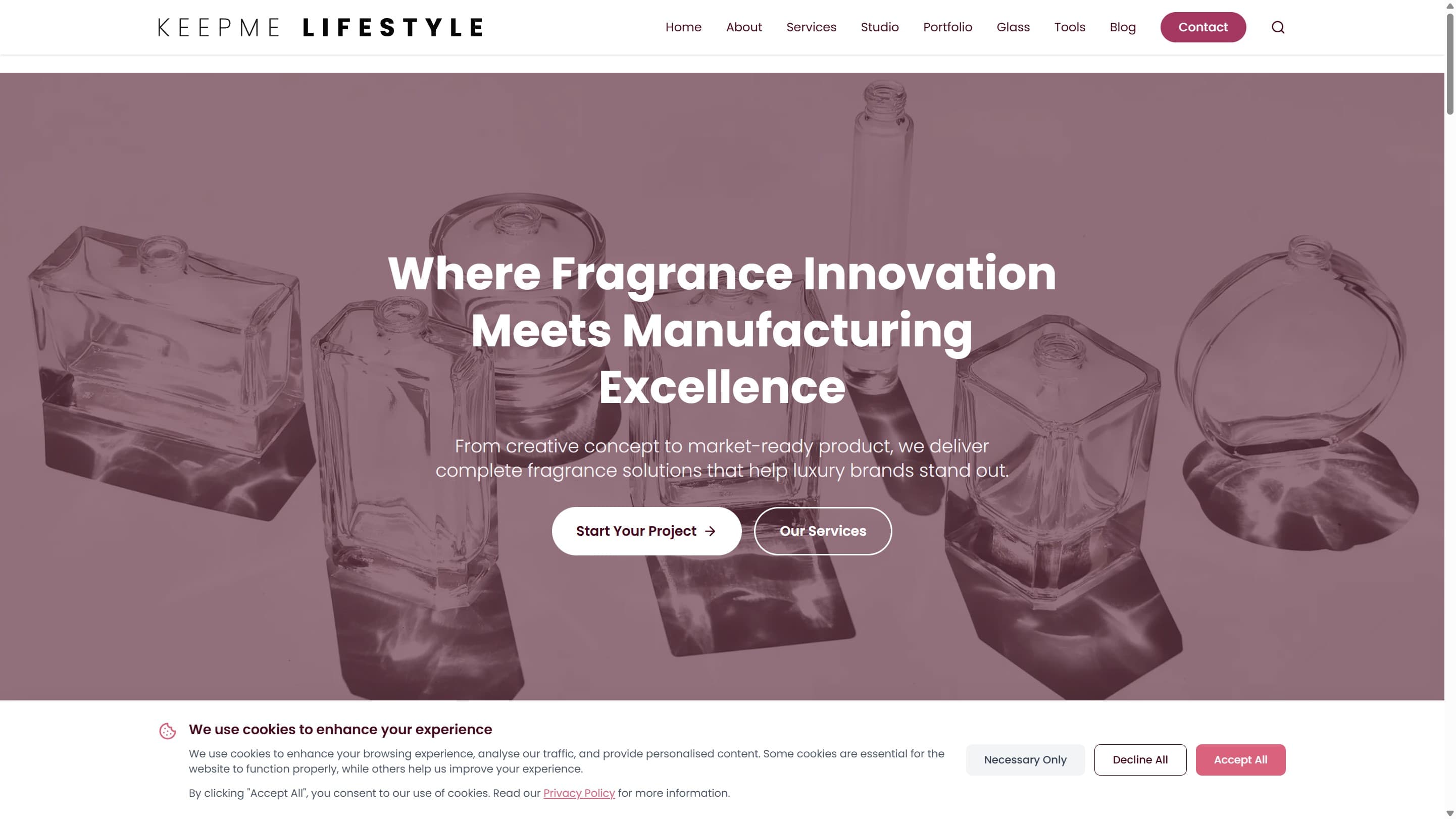 KeepMe Fragrance Website Redesign
