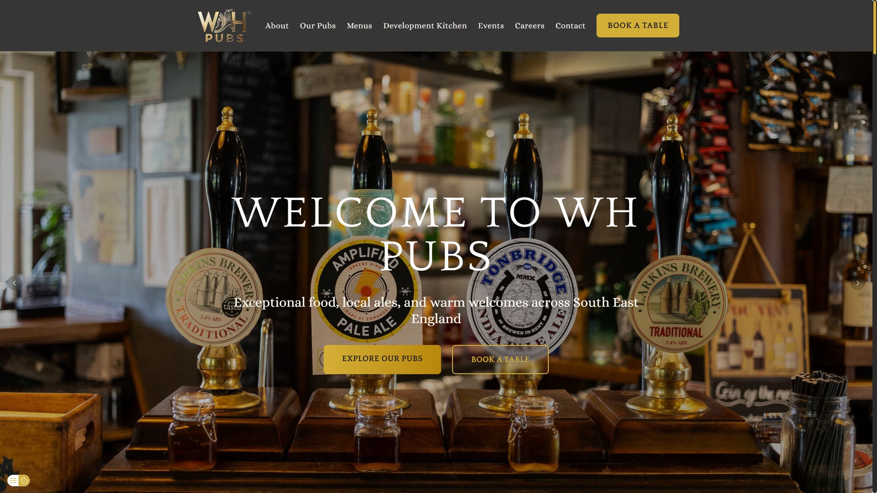 WH Pubs website