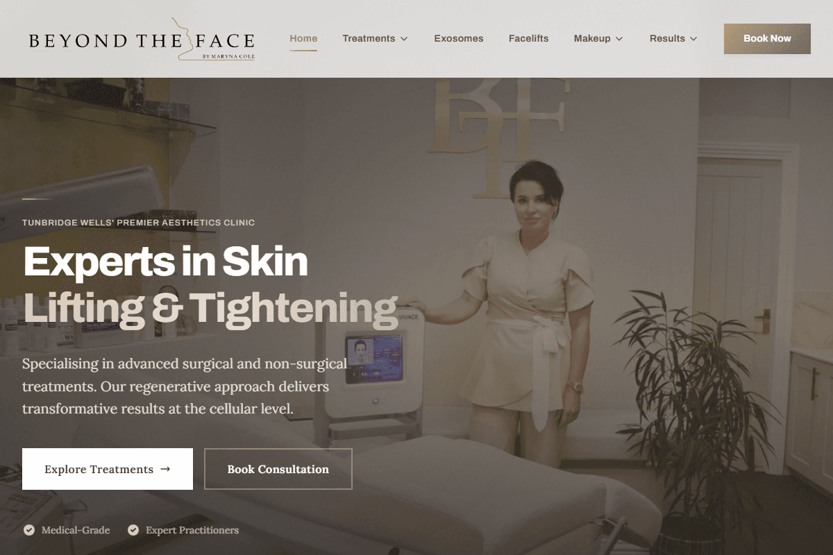 Beyond The Face website