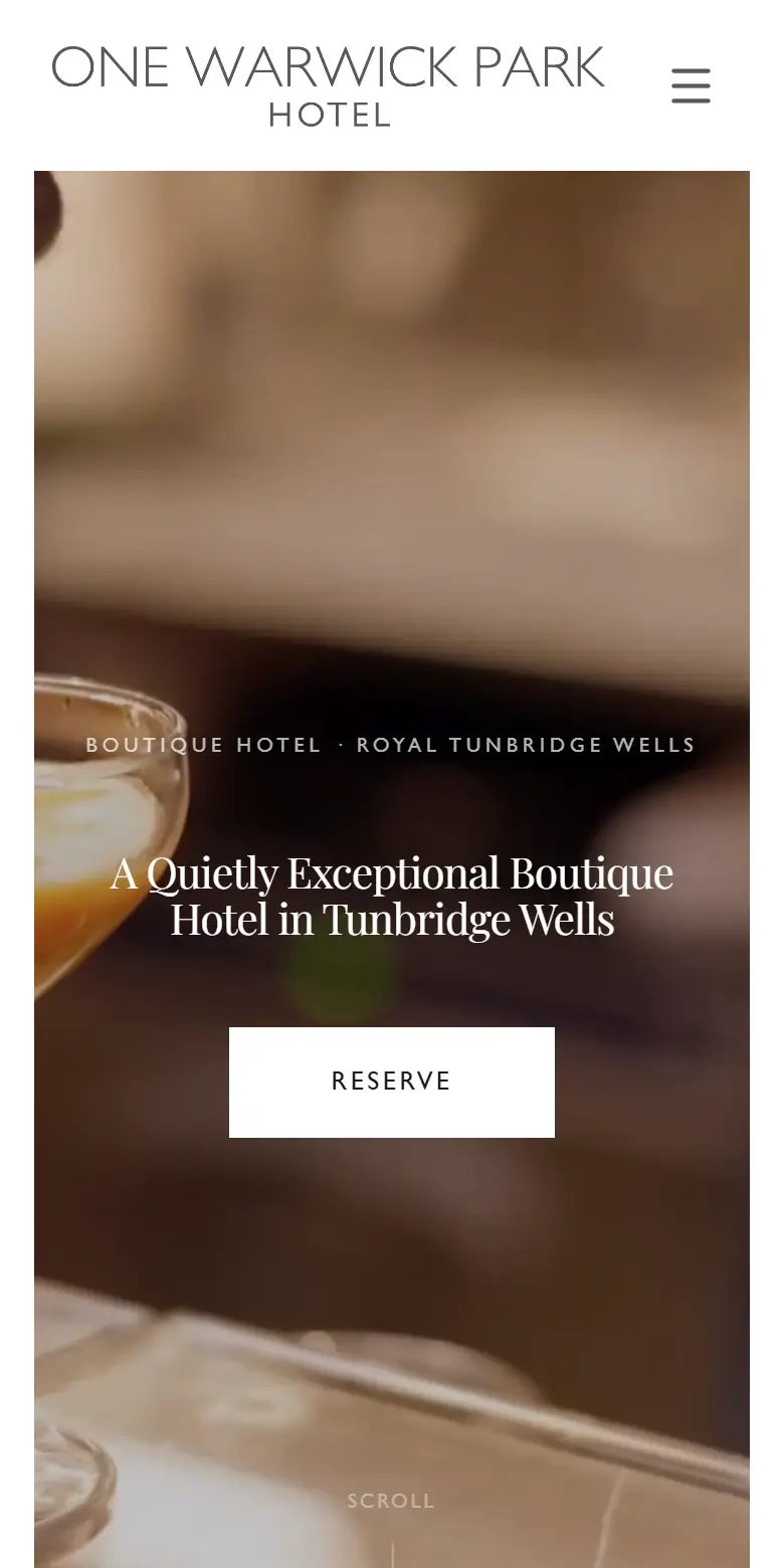 One Warwick Park website on a phone